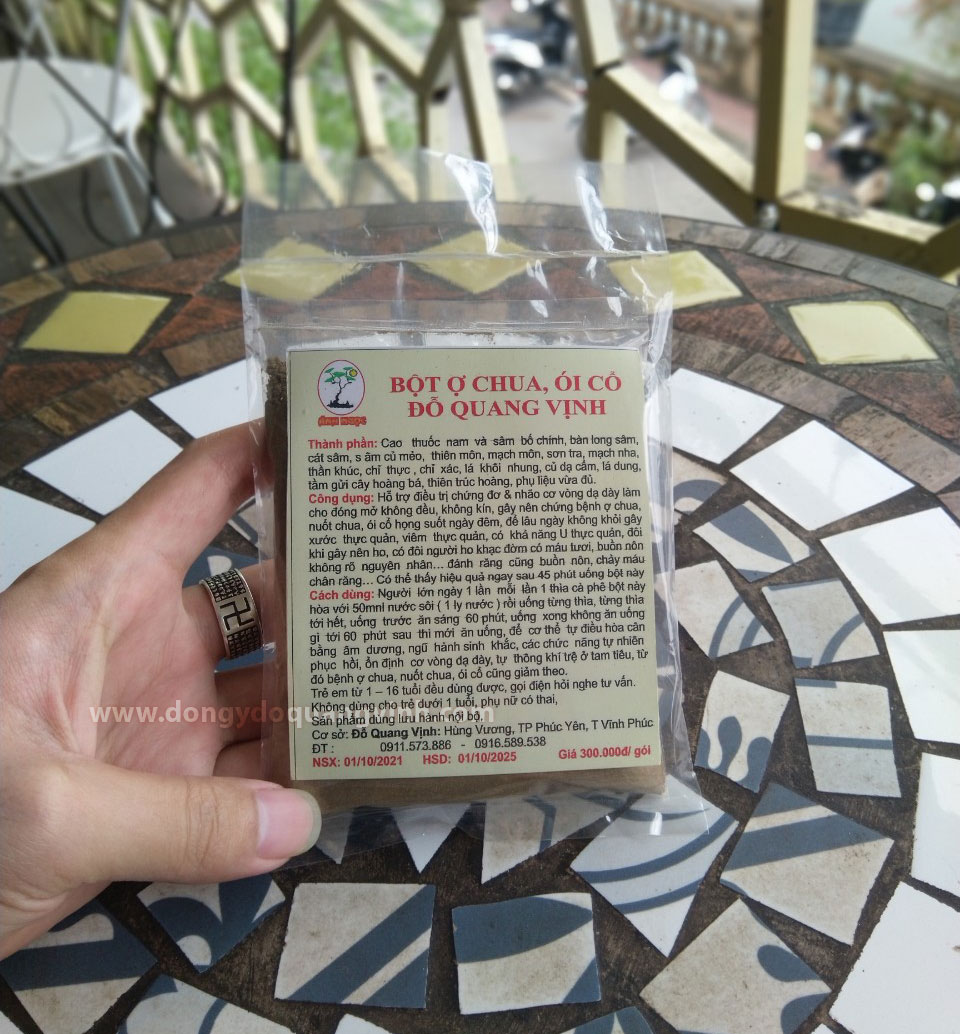 Bột ợ chua, ói cổ Đỗ Quang Vịnh