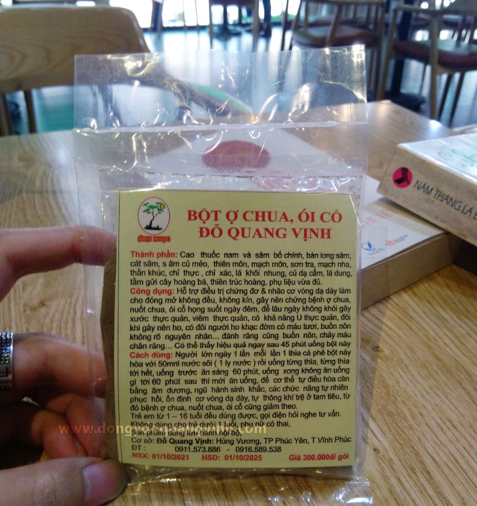 Bột ợ chua, ói cổ Đỗ Quang Vịnh